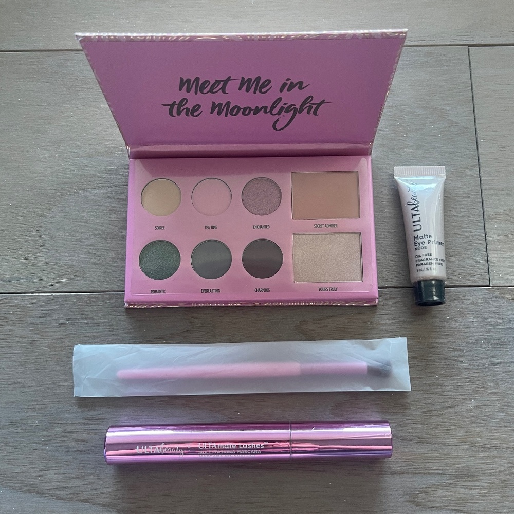 NWT [Set of 4] Ulta Beauty Eye Makeup Bundle: Palette, Primer, Brush, Mascara
